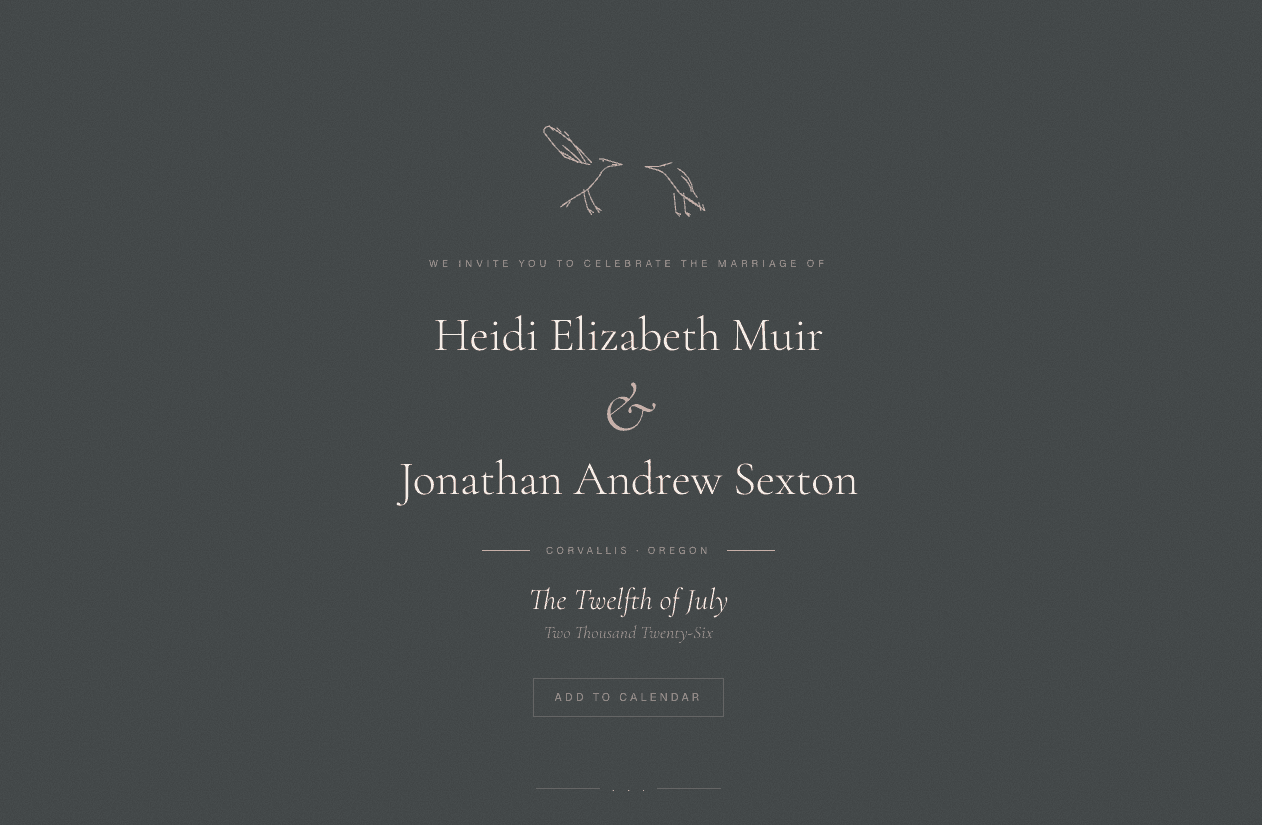 The Muir-Sexton Wedding
